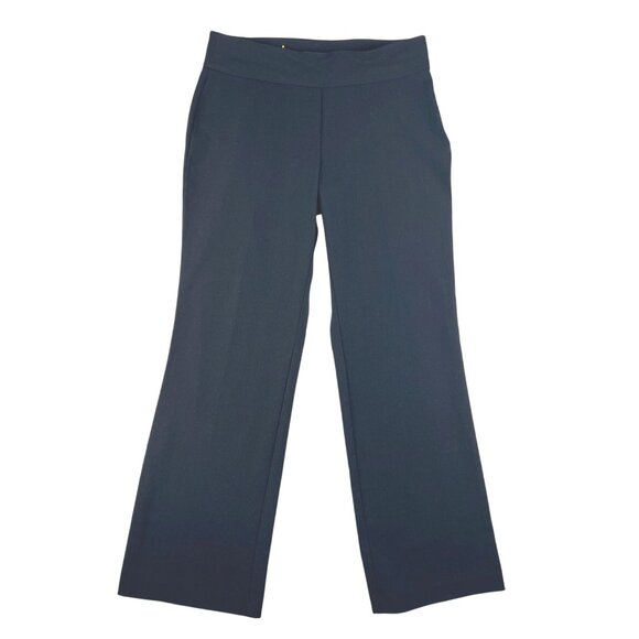 Roz & Ali Womens Black Straight-Leg Stretch Pants Pull On Size 8 Business Casual - Picture 2 of 14